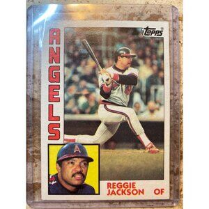 Topps 1984 Reggie Jackson Angels Baseball Card